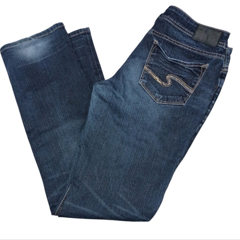 Silver Aiko Mid Straight Jeans Size 29